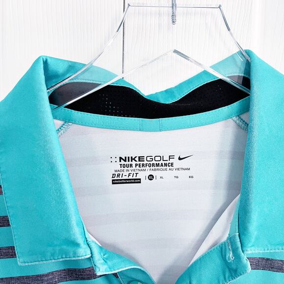 Nike Golf Tour Performance Dri-Fit Striped Top - Picture 3 of 8